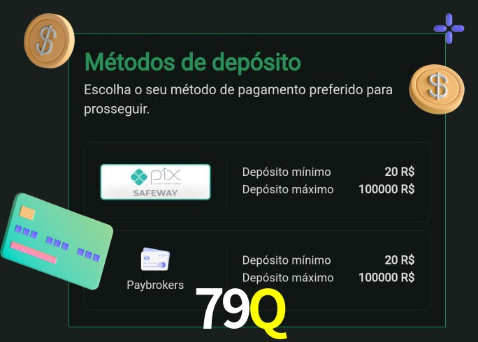 O cassino 79Q oferece uma grande variedade de métodos de pagamento